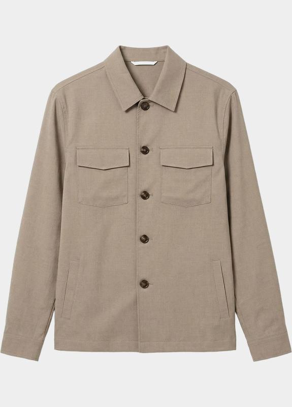 Born With Appetite Overshirt Grijs Matteo Shirtjacket BWA26114MA54/2501