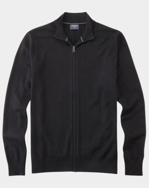 Olymp Vest Zwart Jacke Strick 533766/68