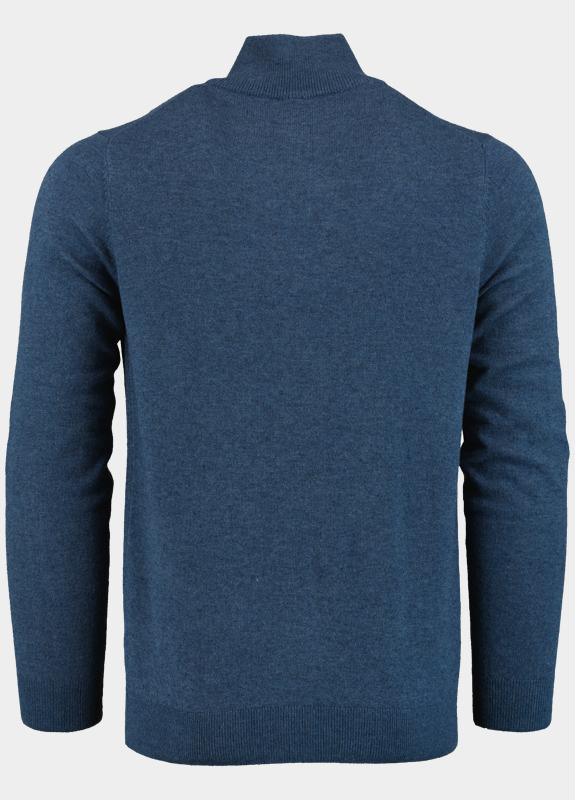 Bos Pullover Blauw Half Zip Poly\Wool 3019900/233