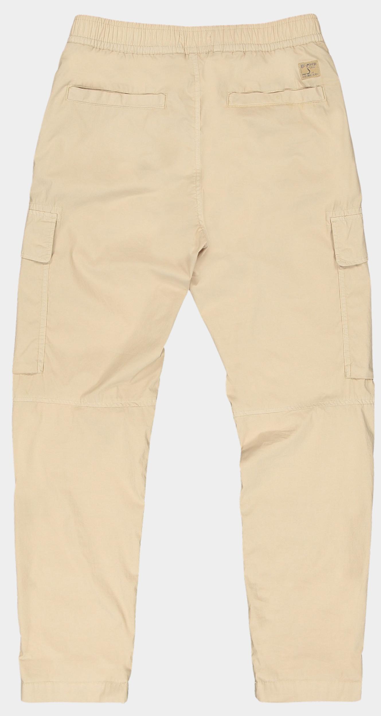 Butcher of Blue Katoenen Broek Beige Tristan Slim Cargo M2411038/632