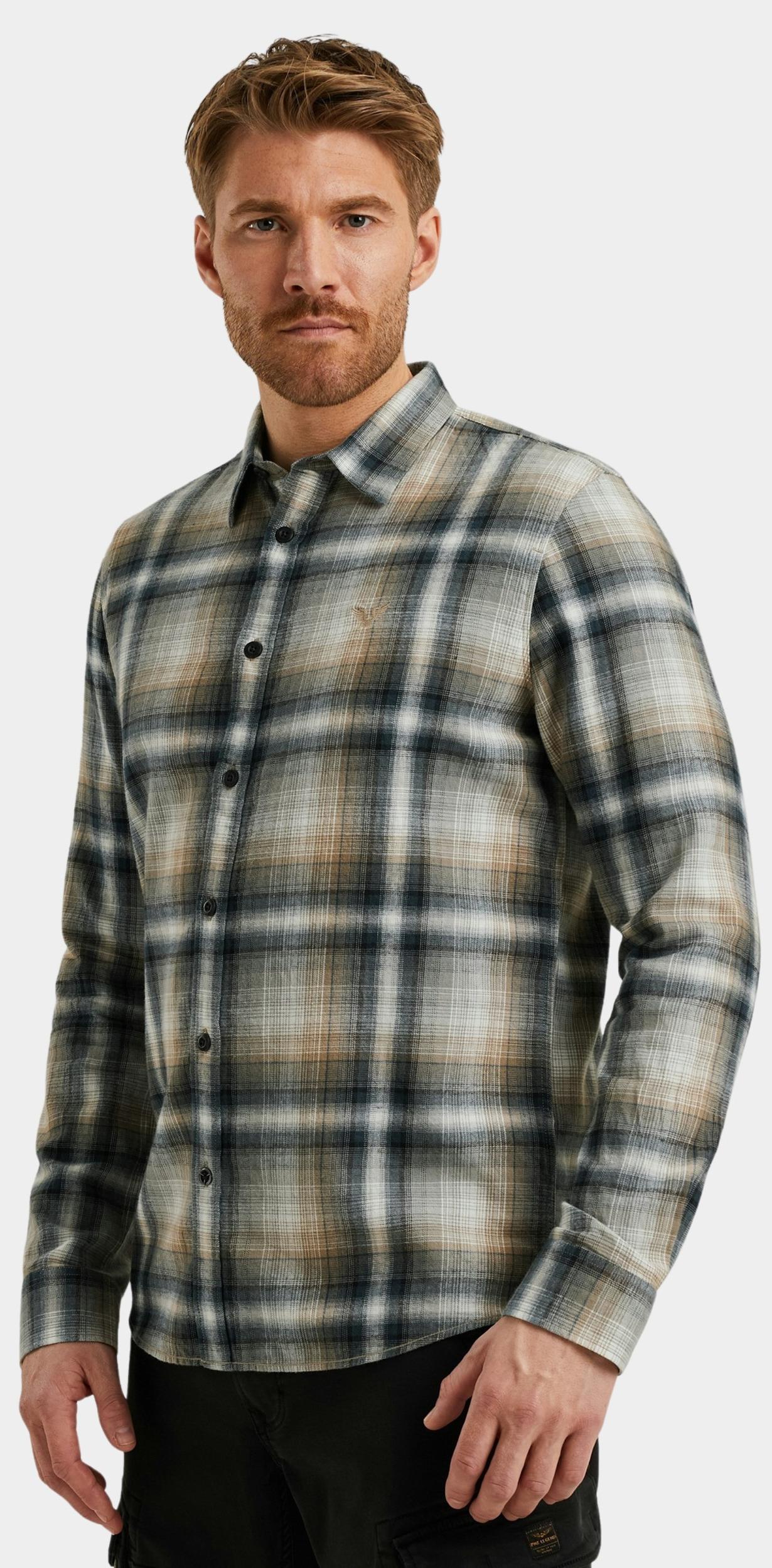 PME Legend Casual hemd lange mouw Blauw LONG SLEEVE SHIRT Twill Check PSI2508202/5125