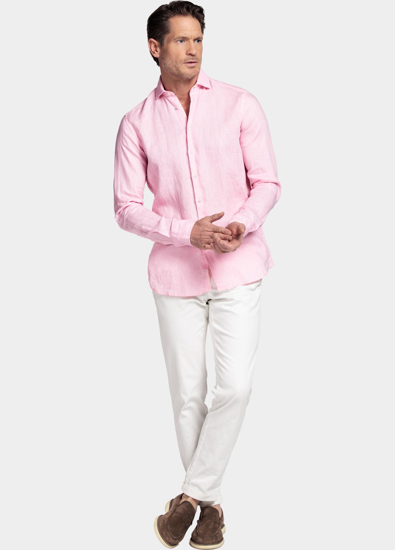 Giordano Overhemd heren Roze Row Long Sleeve Cutaway Soft 617810/50