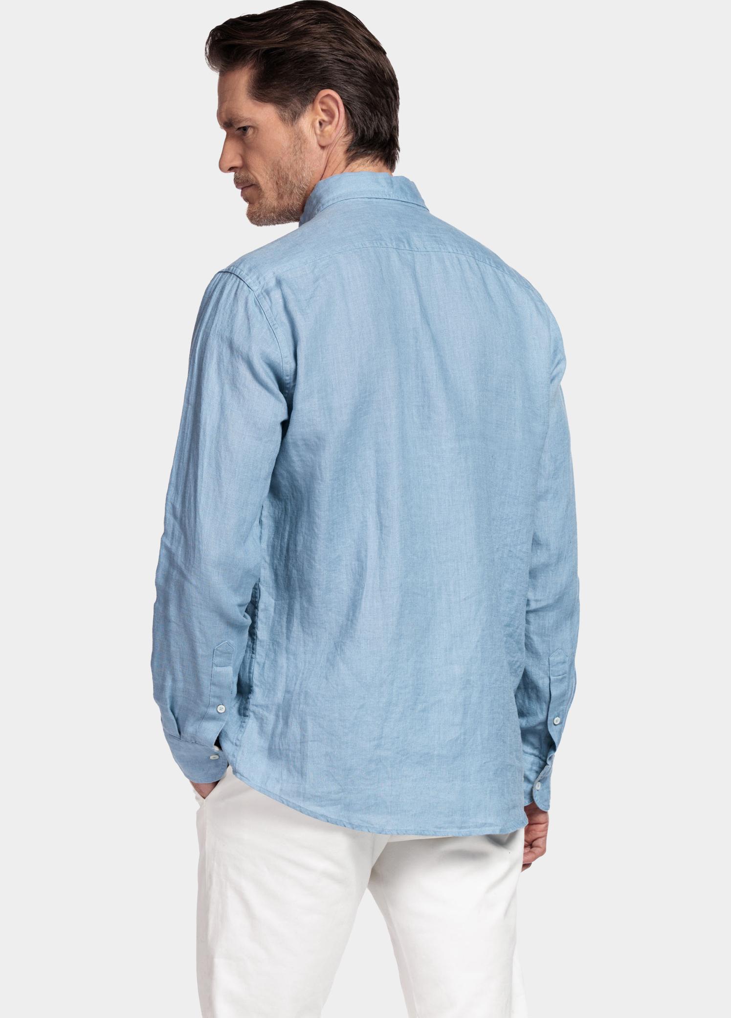 Giordano Overhemd heren Blauw Ivy Long Sleeve Button Down S 617009/64