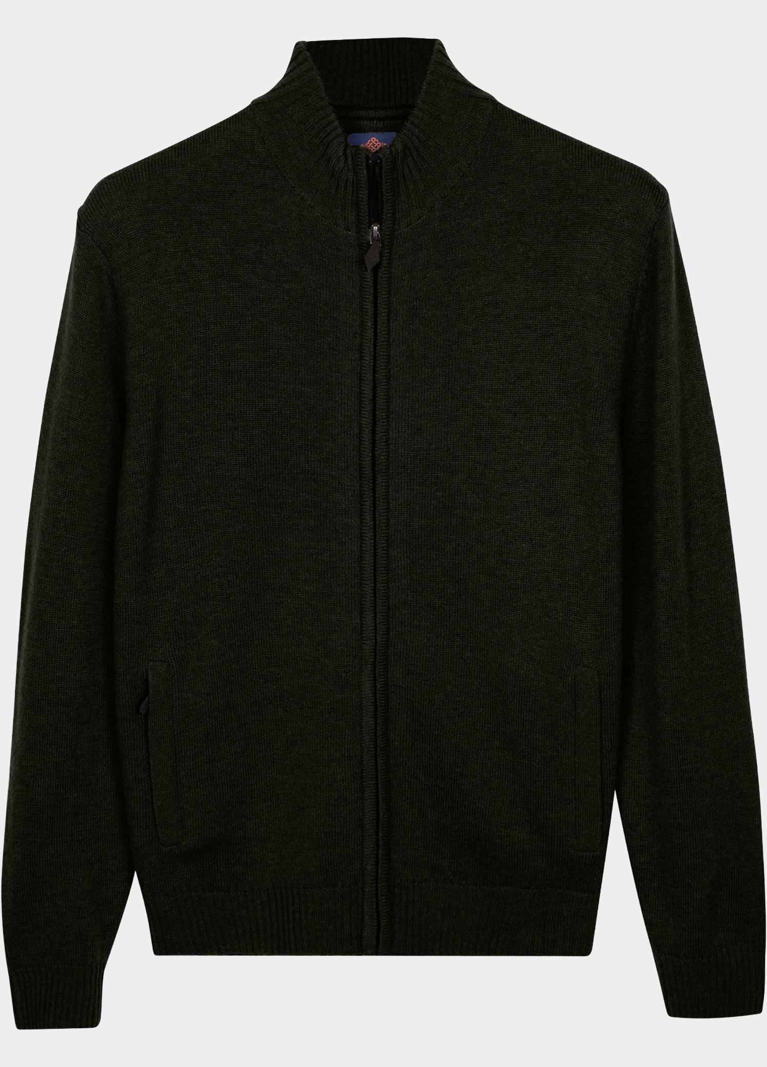 Baileys Vest heren Groen Cardigan Zip  10gg, single kn 620096/795