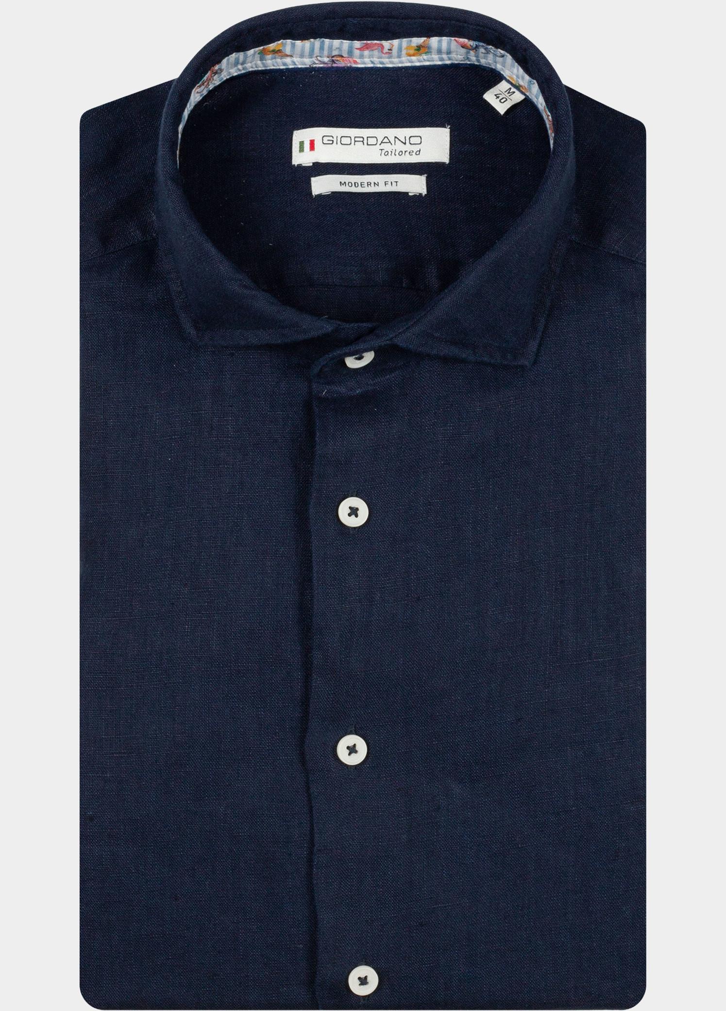 Giordano Overhemd heren Blauw Row Long Sleeve Cutaway Soft 617810/60