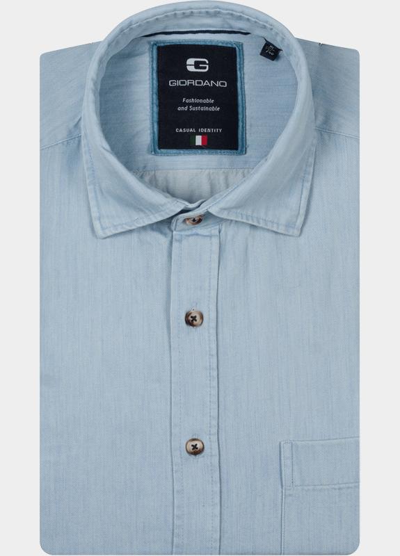 Giordano Overhemd heren Blauw Verona long Sleeve Button Dow 617015/61
