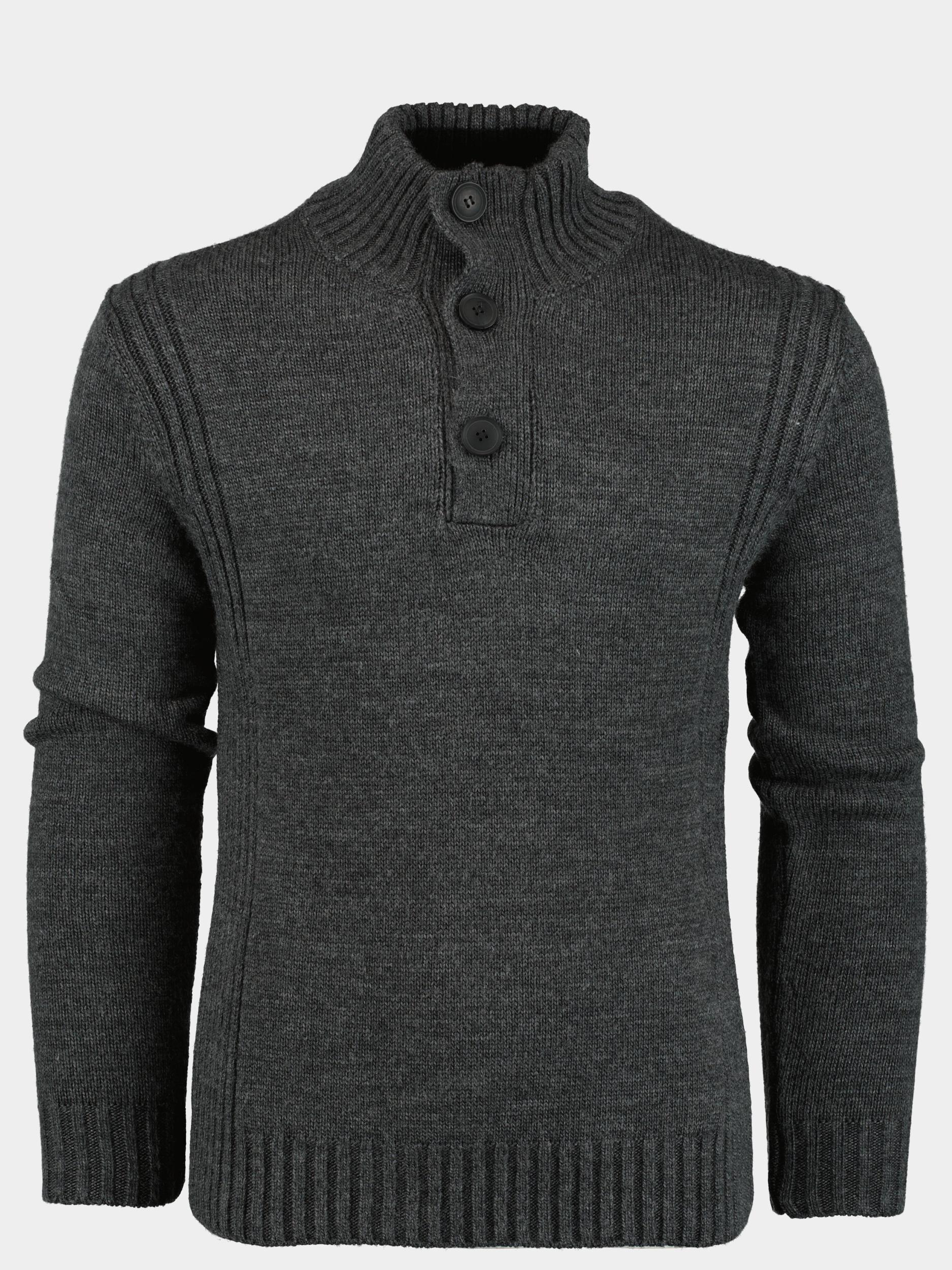 Innocente Pullover Grijs met rits en knoopsluiting ART-2300/mrs-12 antra mele