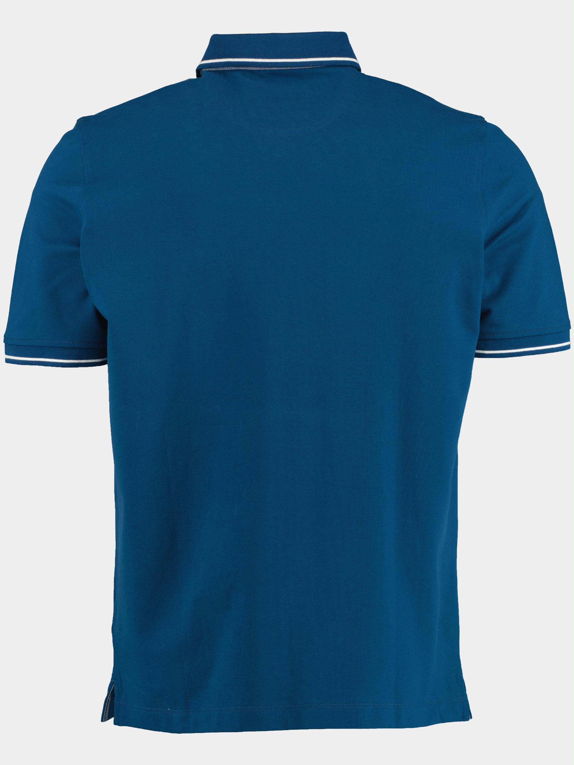 Baileys Polo korte mouw Blauw Poloshirt - with chestpocket 315214/63