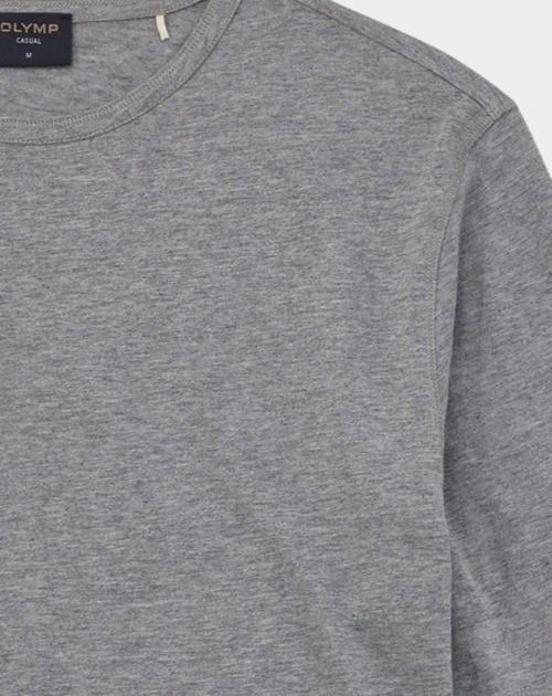 Olymp T-shirt lange mouw Grijs Crewneck Casual 560424/61
