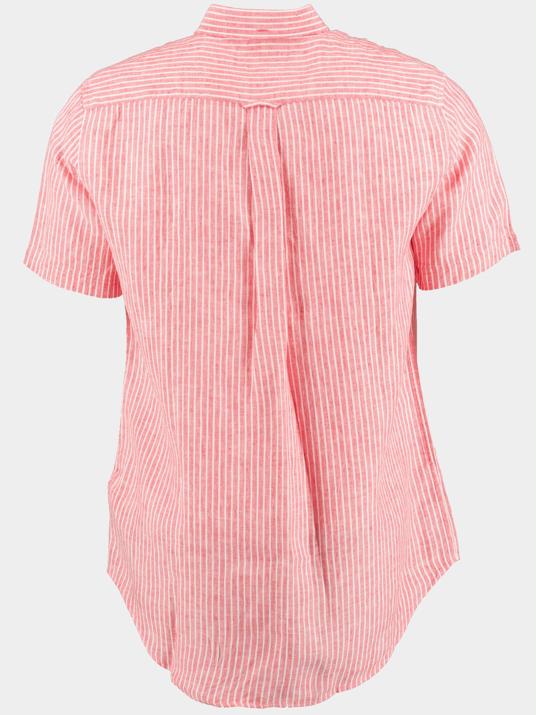 Gant Casual hemd korte mouw Roze D2. Reg Stripe Linen SS BD 3012521/652