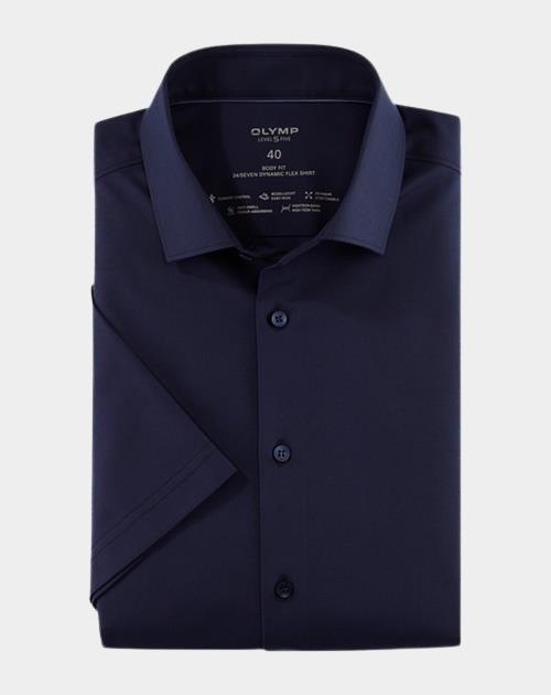 Olymp Business hemd korte mouw Blauw 0734/12 Hemden 073412/18