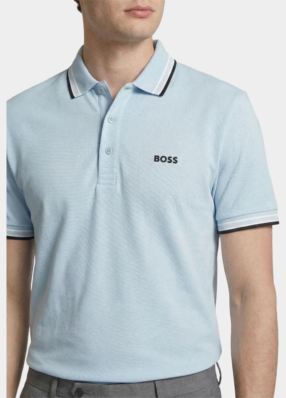 BOSS Green Polo korte mouw Blauw Paddy 10241663 01 50469055/464