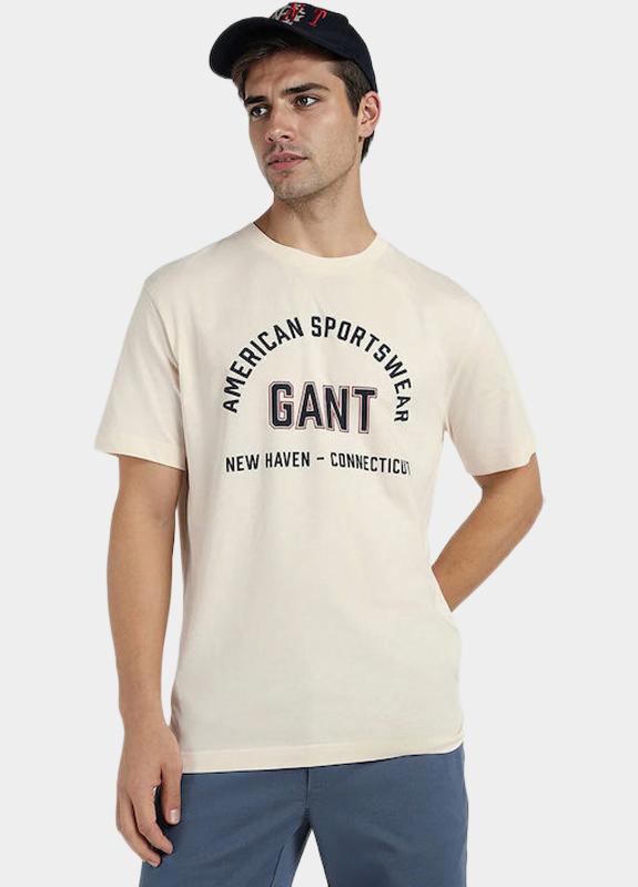 Gant T-shirt heren Beige Printed Graphic T-Shirt 2003364/130