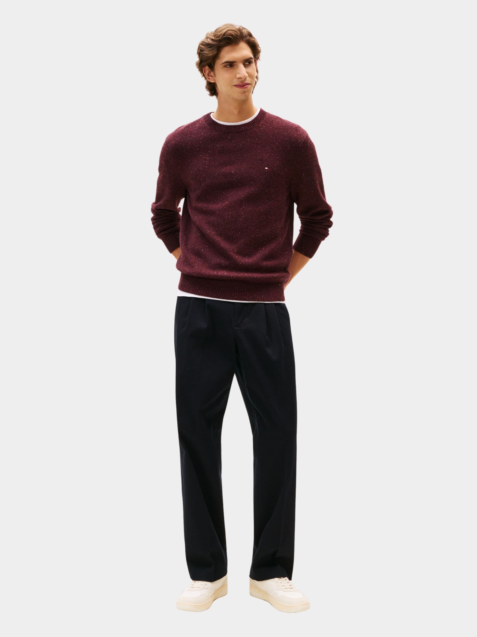 Tommy Hilfiger Pullover Rood LAMBSWOOL BLEND DONEGAL CREW MW0MW40435/XT2