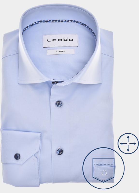 Ledub Business hemd lange mouw Blauw  0143111/130-160-000