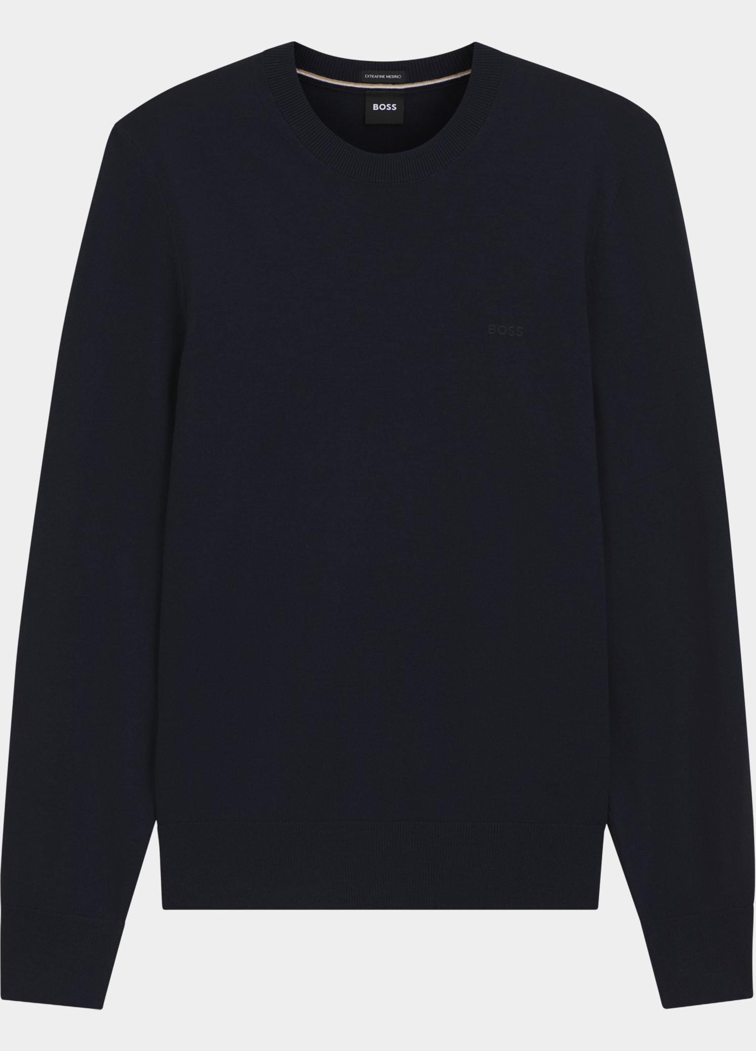 BOSS Black Pullover heren Blauw H-Leno-L 10283210 01 50571914/404