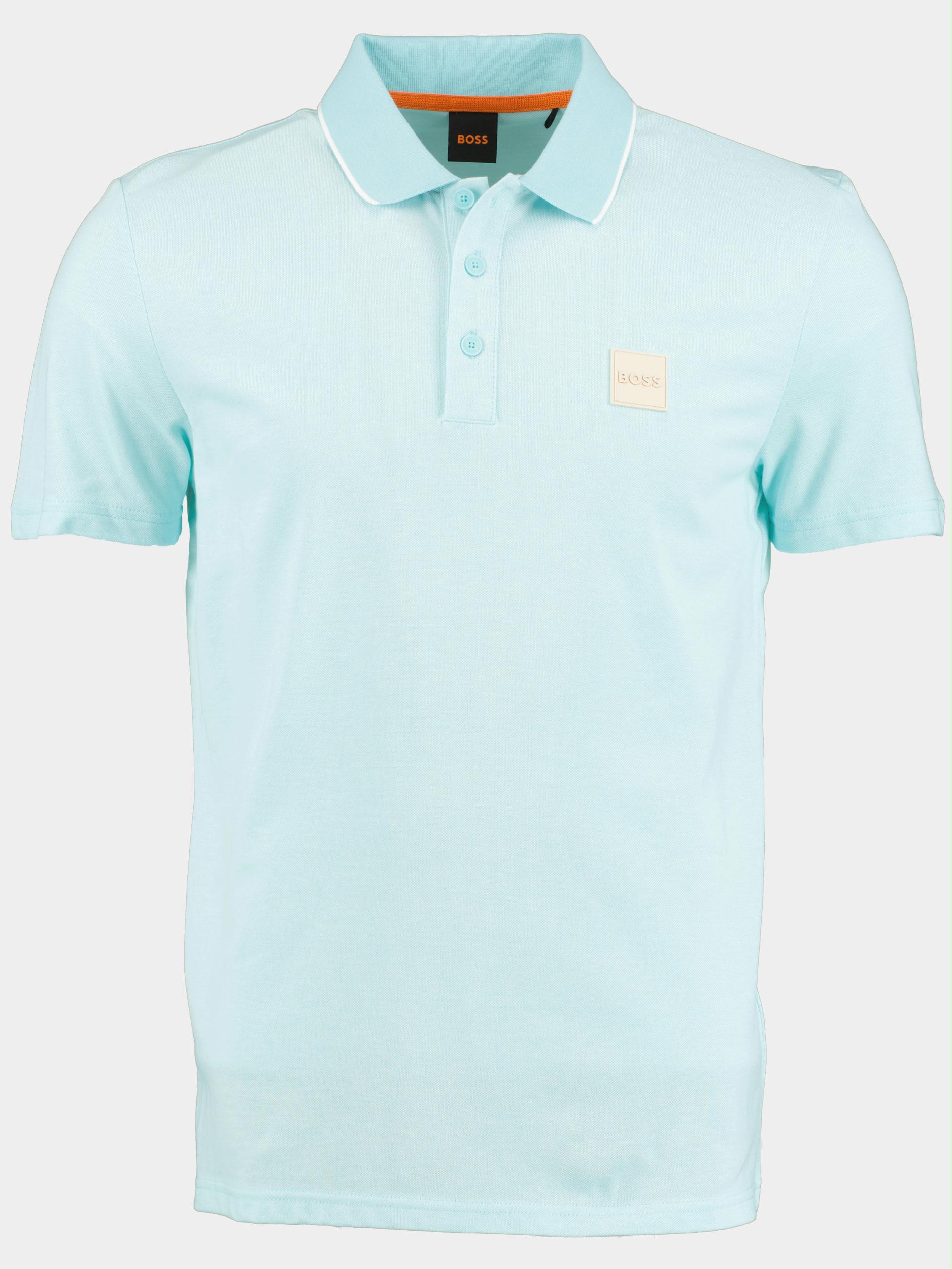 BOSS Orange Polo korte mouw Blauw PeOxford 10233410 01 50477071/461