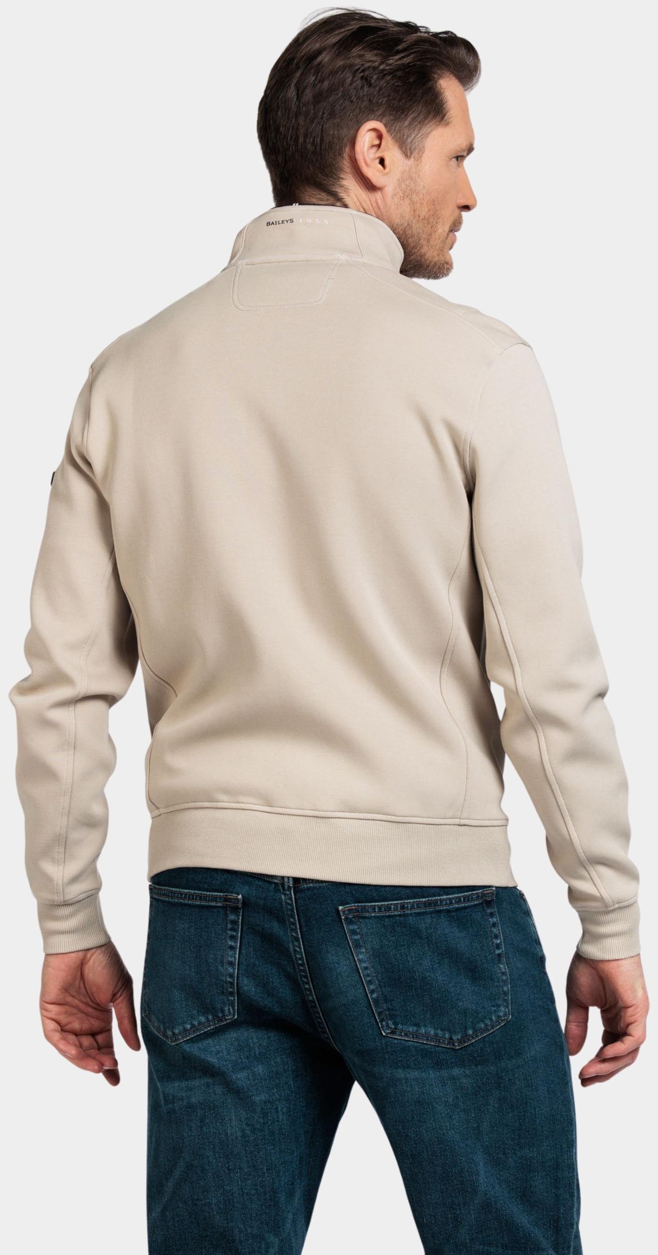Baileys Vest Beige Sweat Cardigan Zip 512286/82