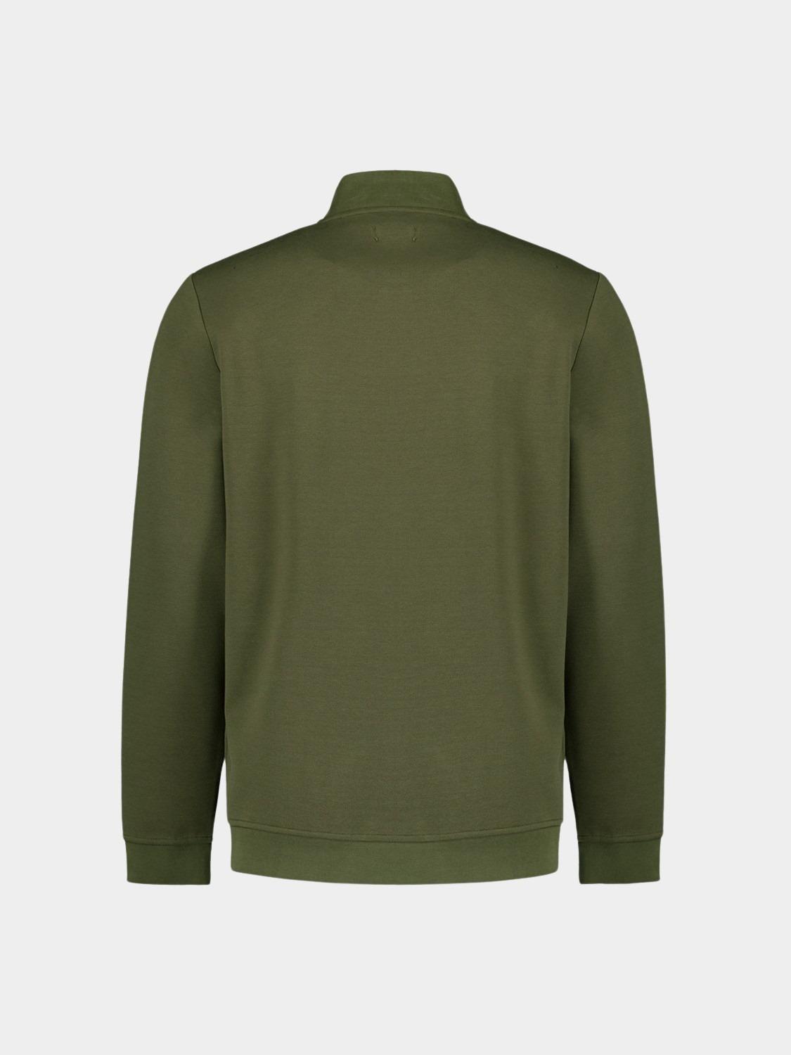 No Excess Vest Groen Sweater Full Zipper Pique Bom N1006/186
