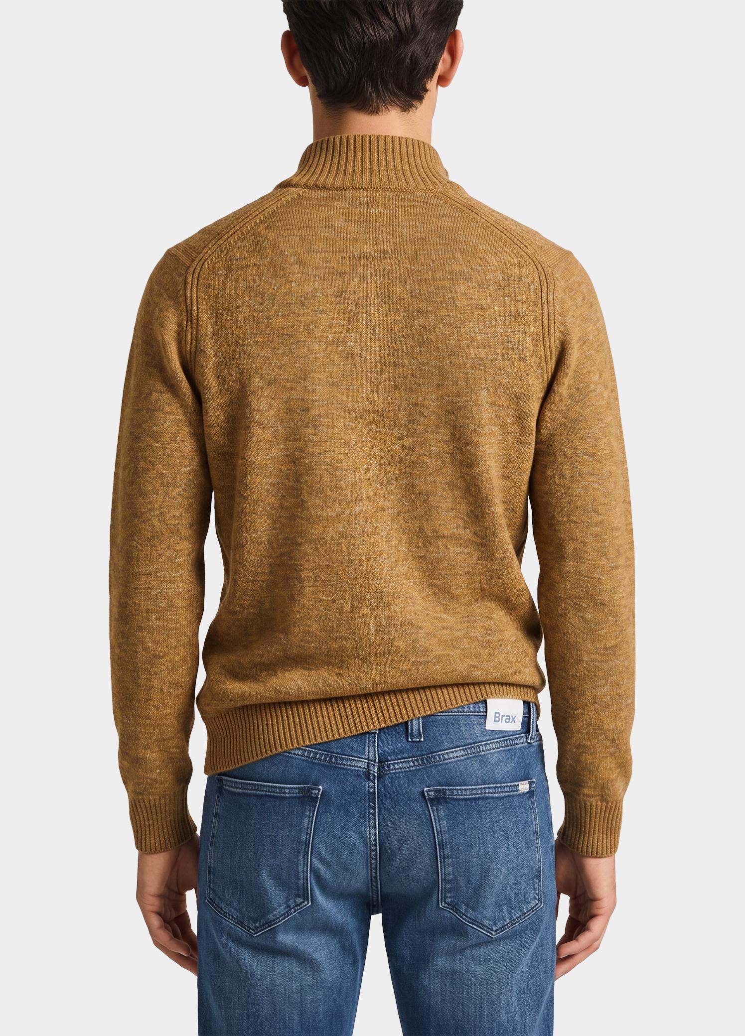 Bos Half Zip Bruin  1189/40432 D. Mustard