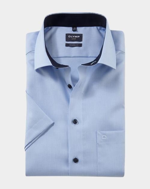 Olymp Business hemd korte mouw Blauw 0400/12 Hemden 040012/10