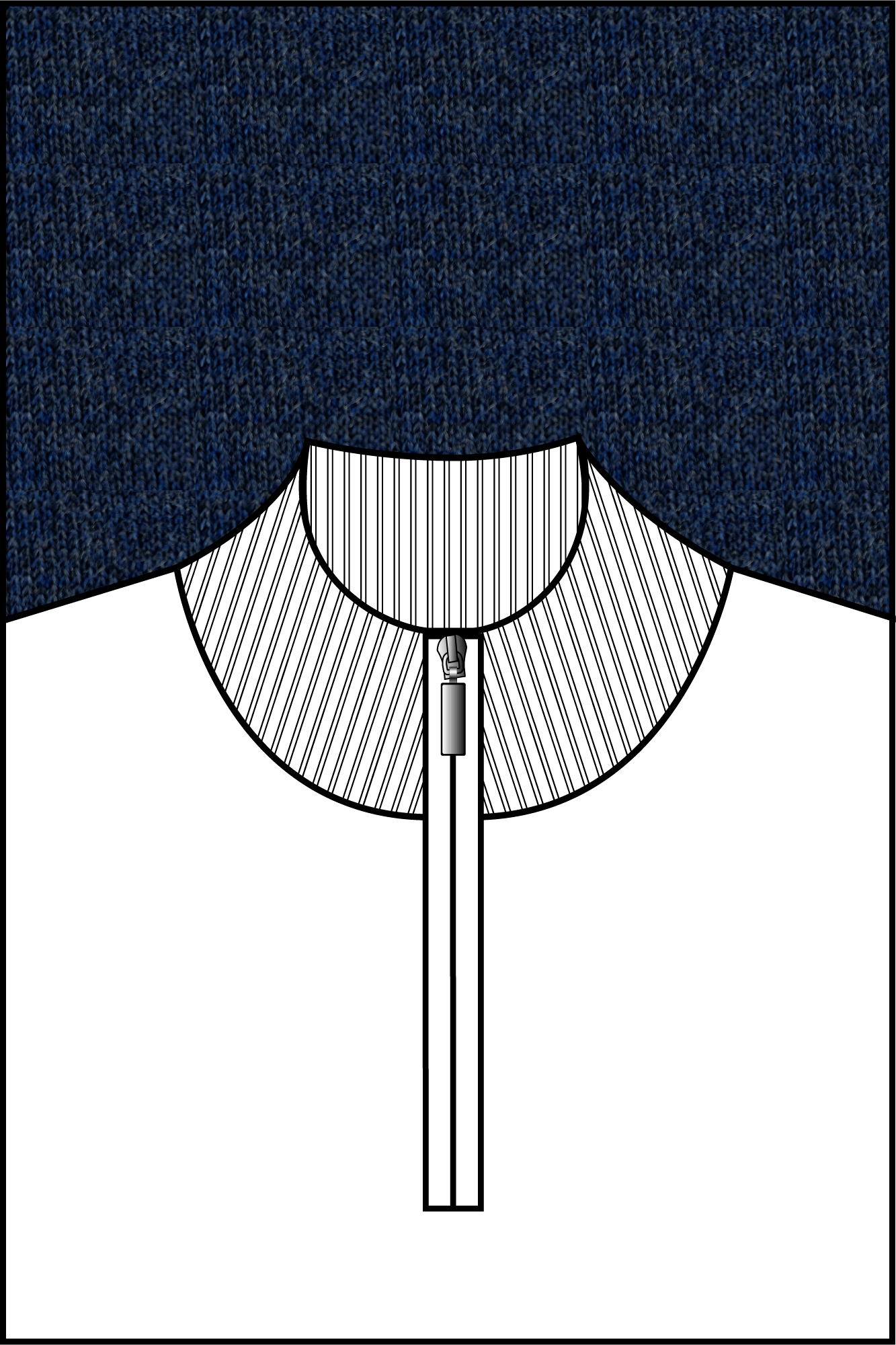 Baileys Half Zip Blauw Pullover 1/2 Zip  14gg single 520064/67