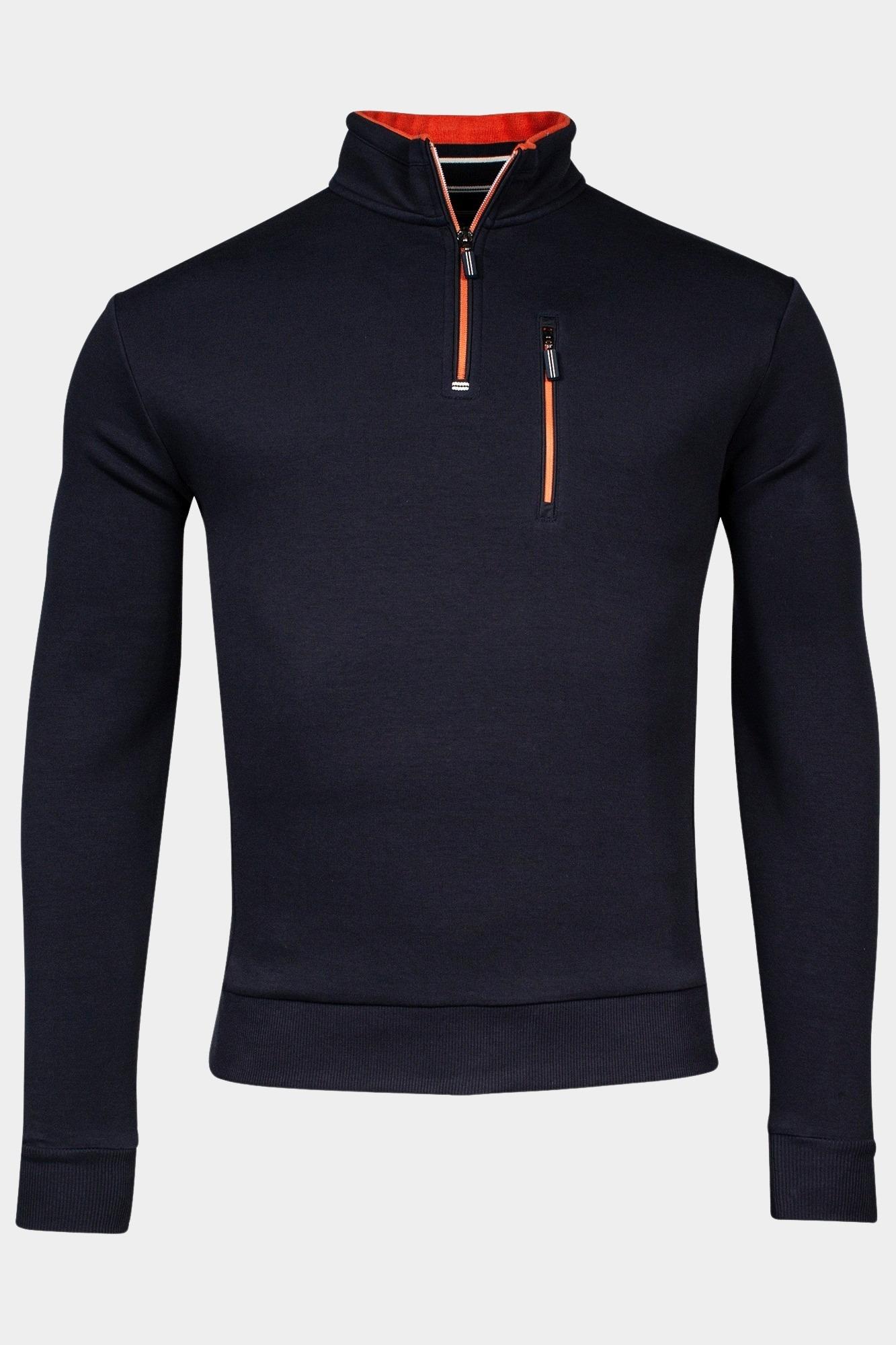Baileys Half Zip Blauw Sweatshirt 1/2 zip Doubleface 413132/60