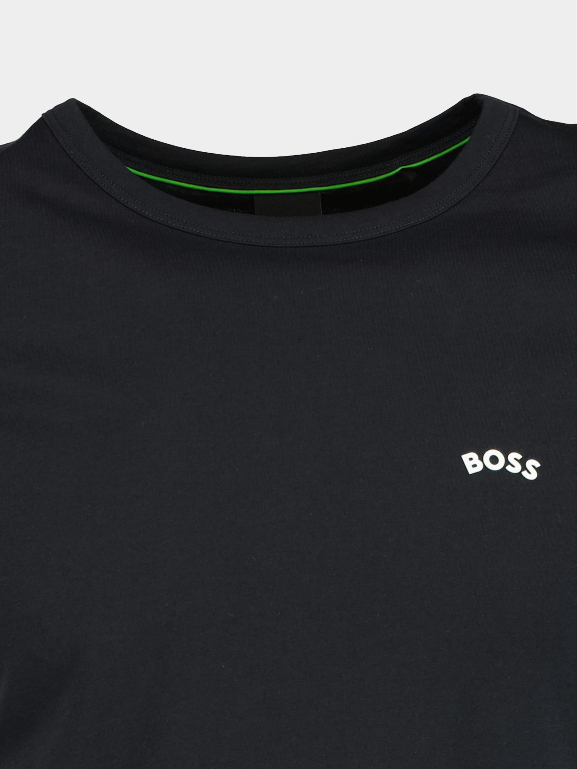 BOSS Green T-shirt korte mouw Blauw Tee Curved 10241647 01 50469062/402