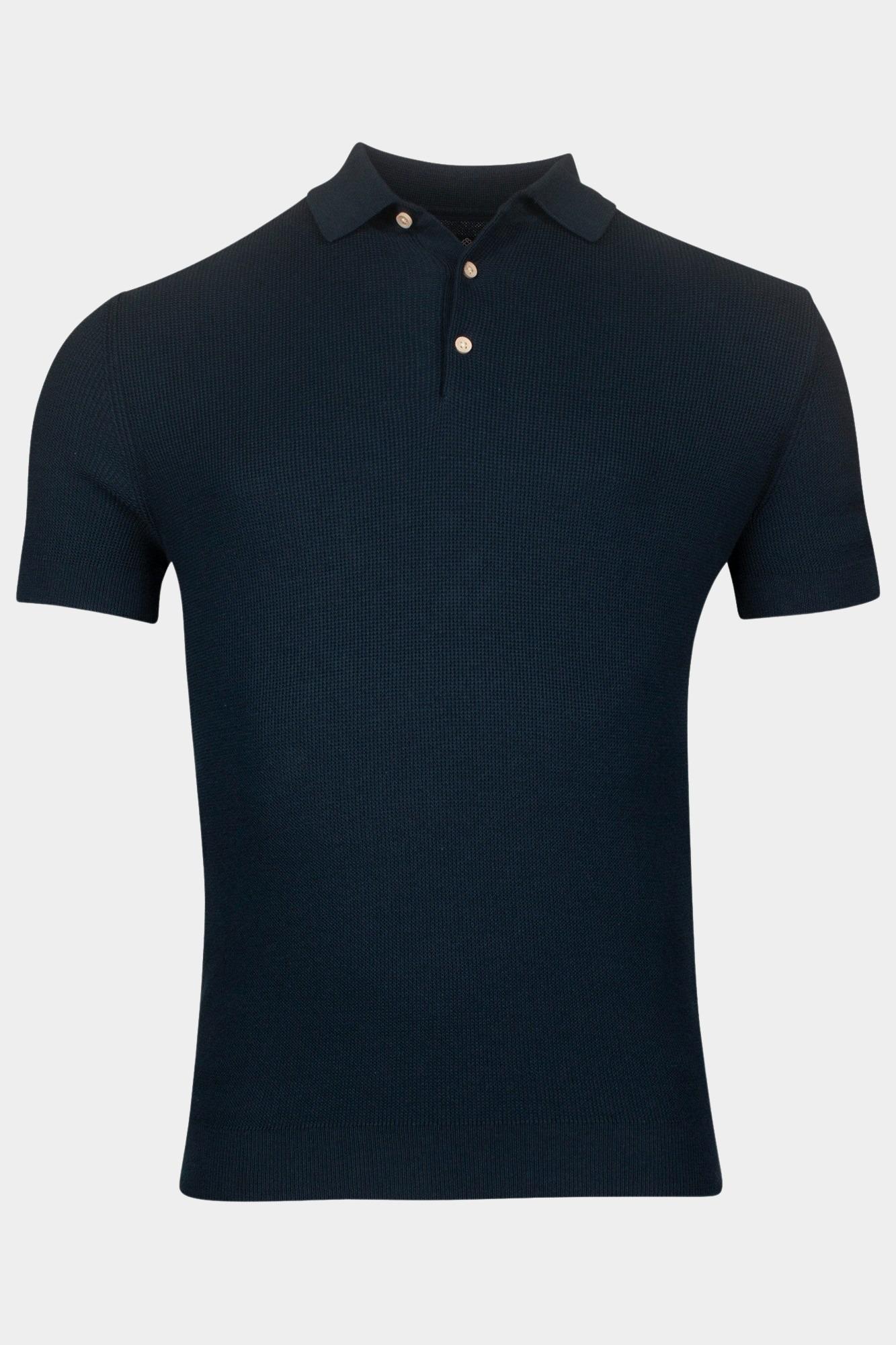 Baileys Polo korte mouw Blauw Polo knitted - SS  all over s 515715/69