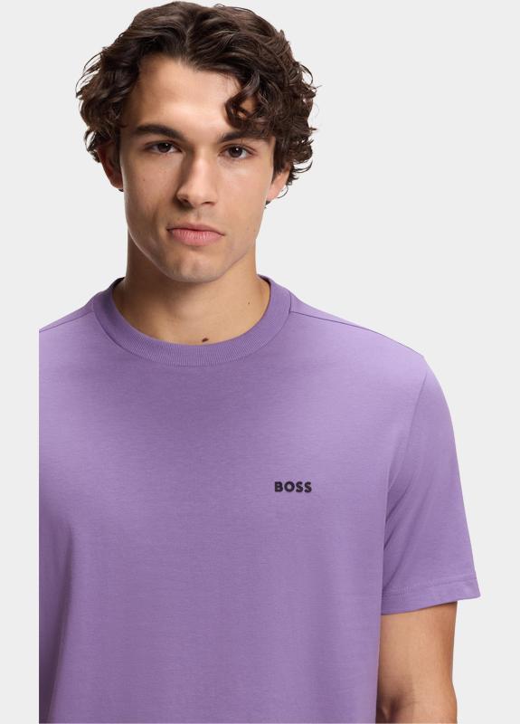 BOSS Green T-shirt heren Paars Tee 10256064 01 50506373/521