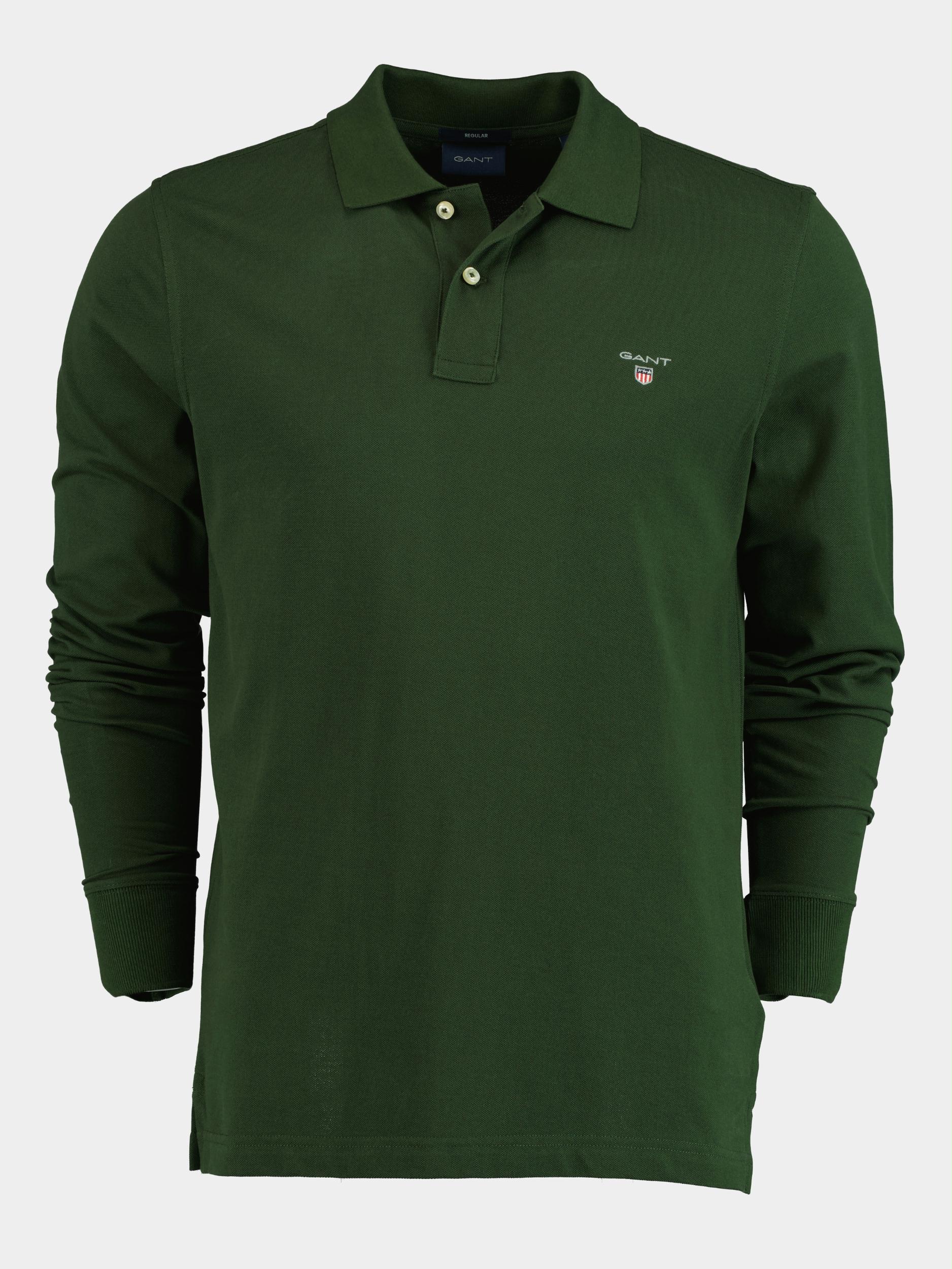 Gant Polo lange mouw Groen Original Pique LS Rugger 5201/363