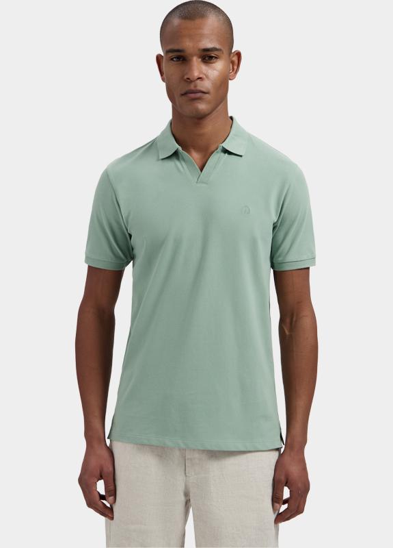Dstrezzed Polo korte mouw Groen Bowie V-Neck Polo 240022/565