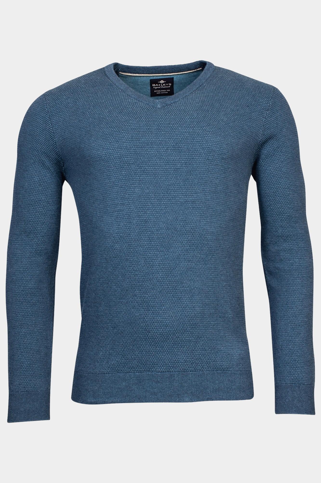 Baileys Pullover Blauw V-Neck Pullover  all over 9gg 328106/655