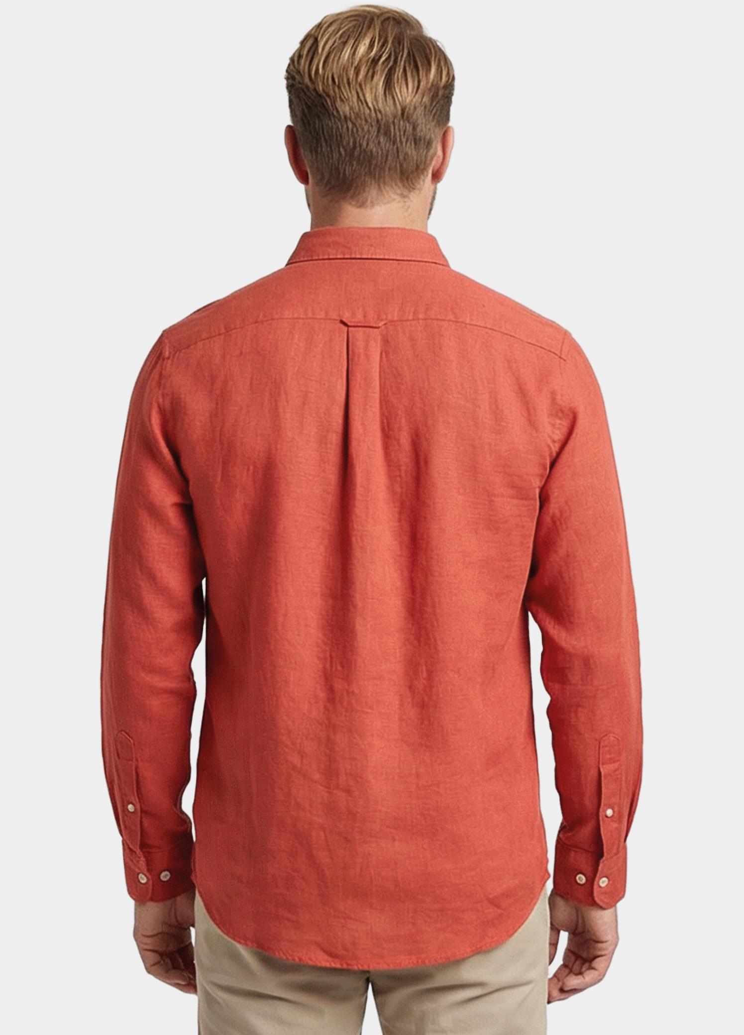 Giordano Overhemd heren Roze Ivy Long Sleeve Button Down S 617009/31