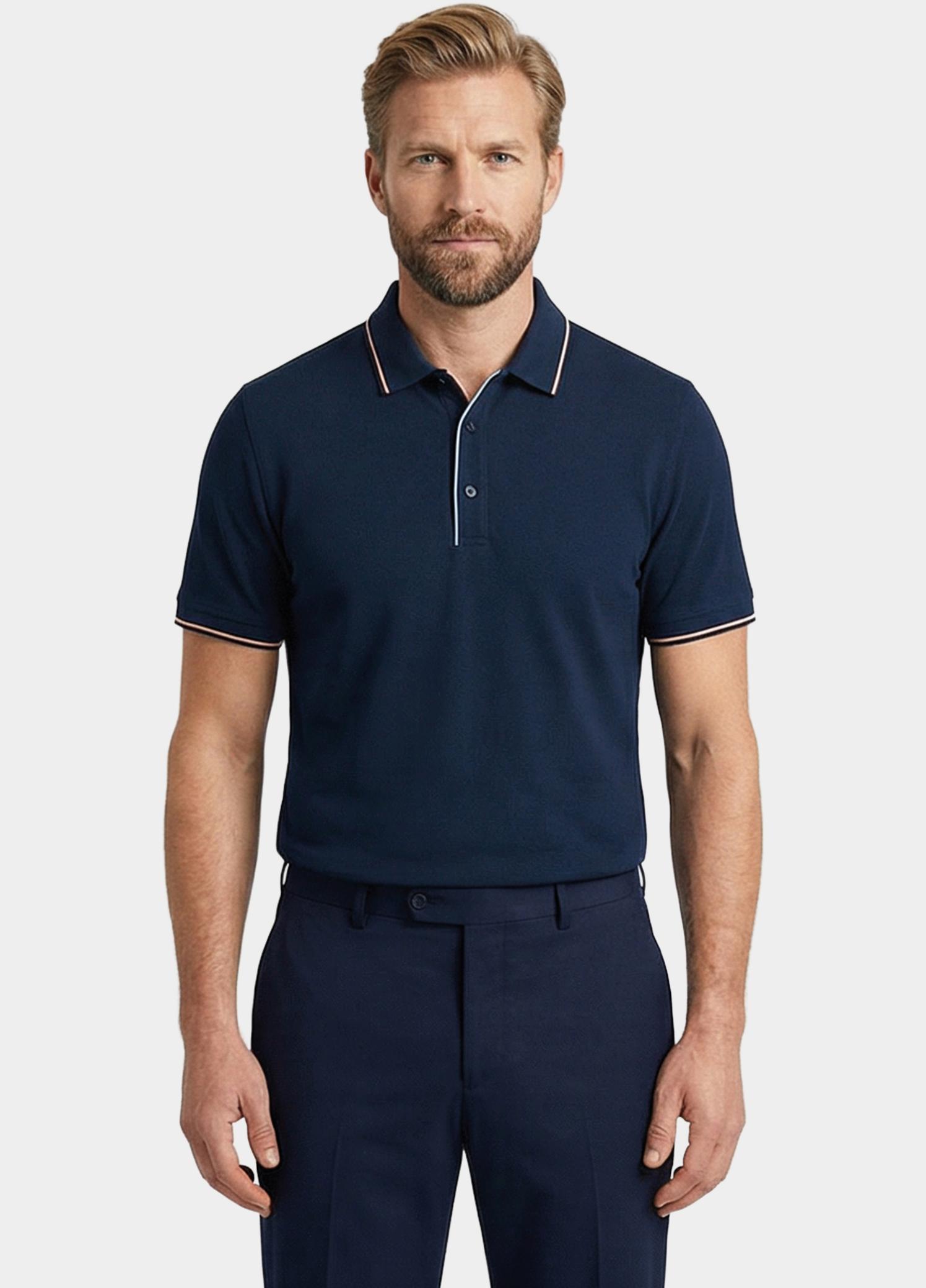 Giordano Polo heren Blauw Torino Short Sleeve Polo Two- 616552/69