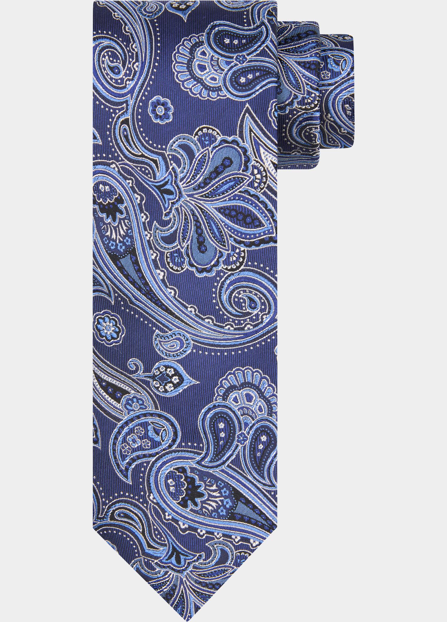 Profuomo Stropdas Blauw TIE SILK WOVEN NAVY PPWA30046/A