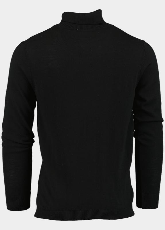 Bos Coltrui Zwart Niels Rollneck Pullover Merino 00005NI13/9001