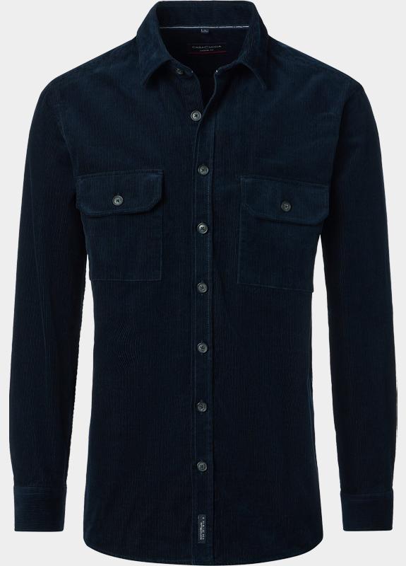 Casamoda Casual hemd korte mouw Blauw Kent Casual Fit 454482600/100