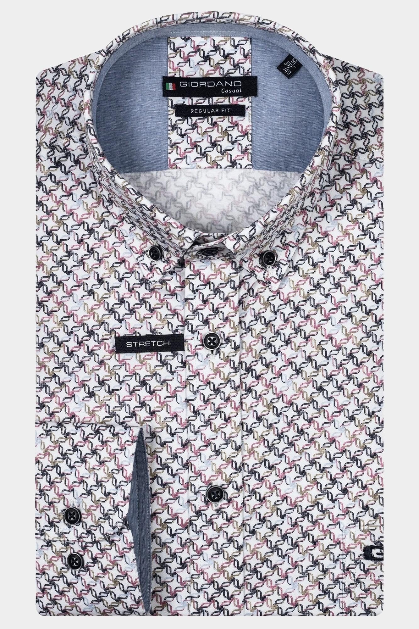 Giordano Casual hemd lange mouw Roze Ivy, LS Button Down Chains Pr 427011/50