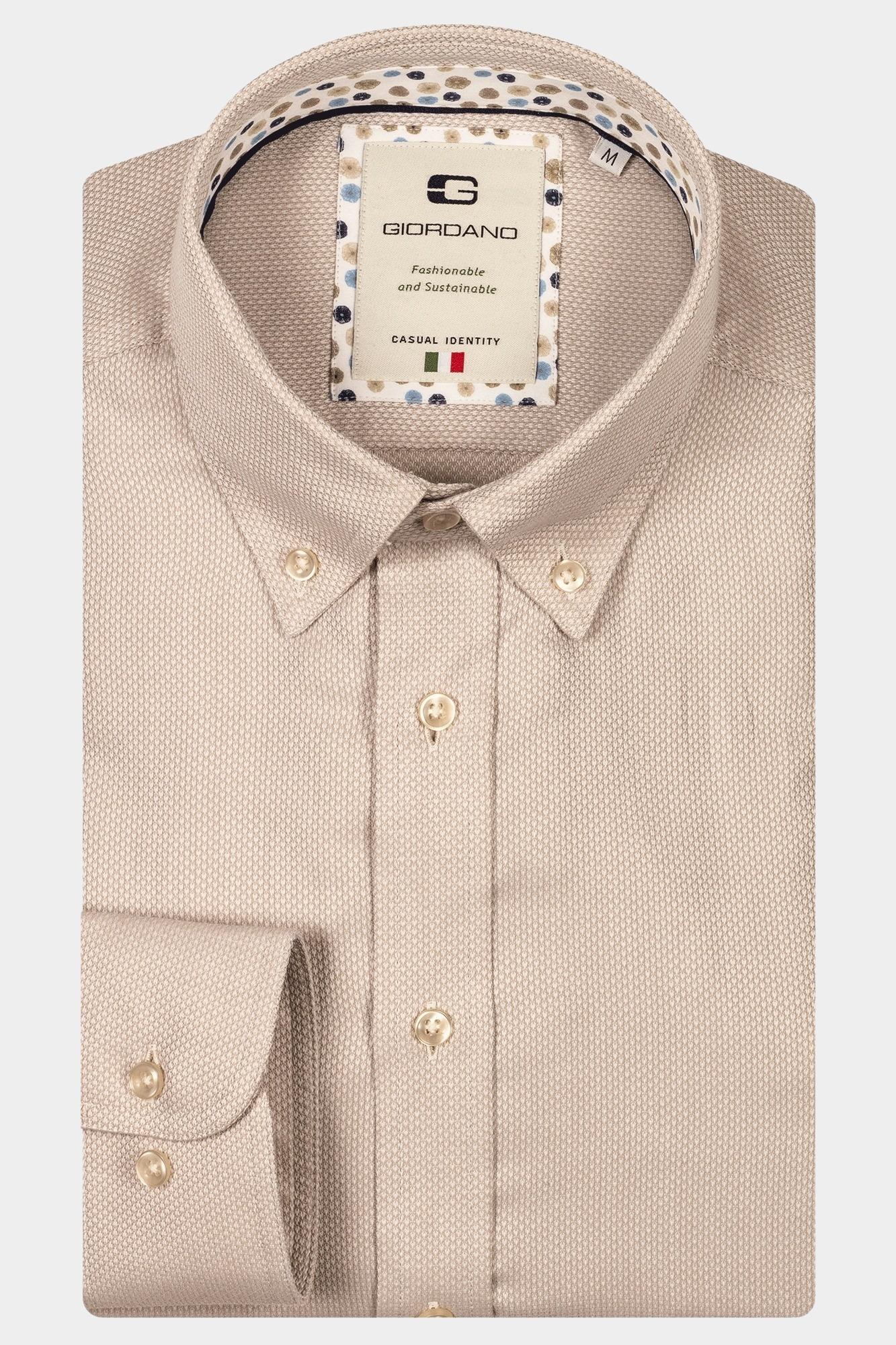 Giordano Casual hemd lange mouw Wit Loretto long sleeve button do 517881/81