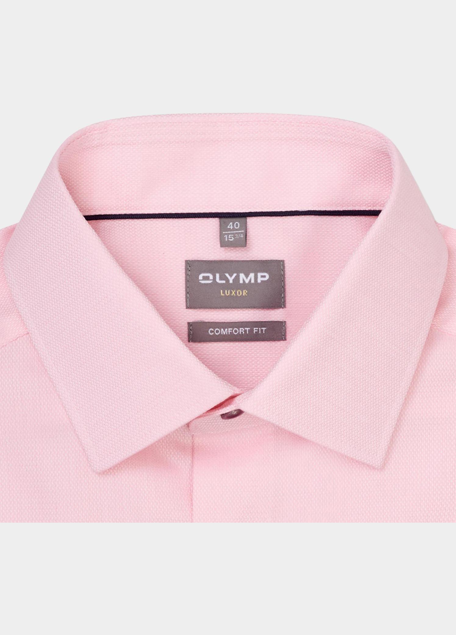 Olymp Zakelijk hemd korte mouw Roze Luxor 104612/31