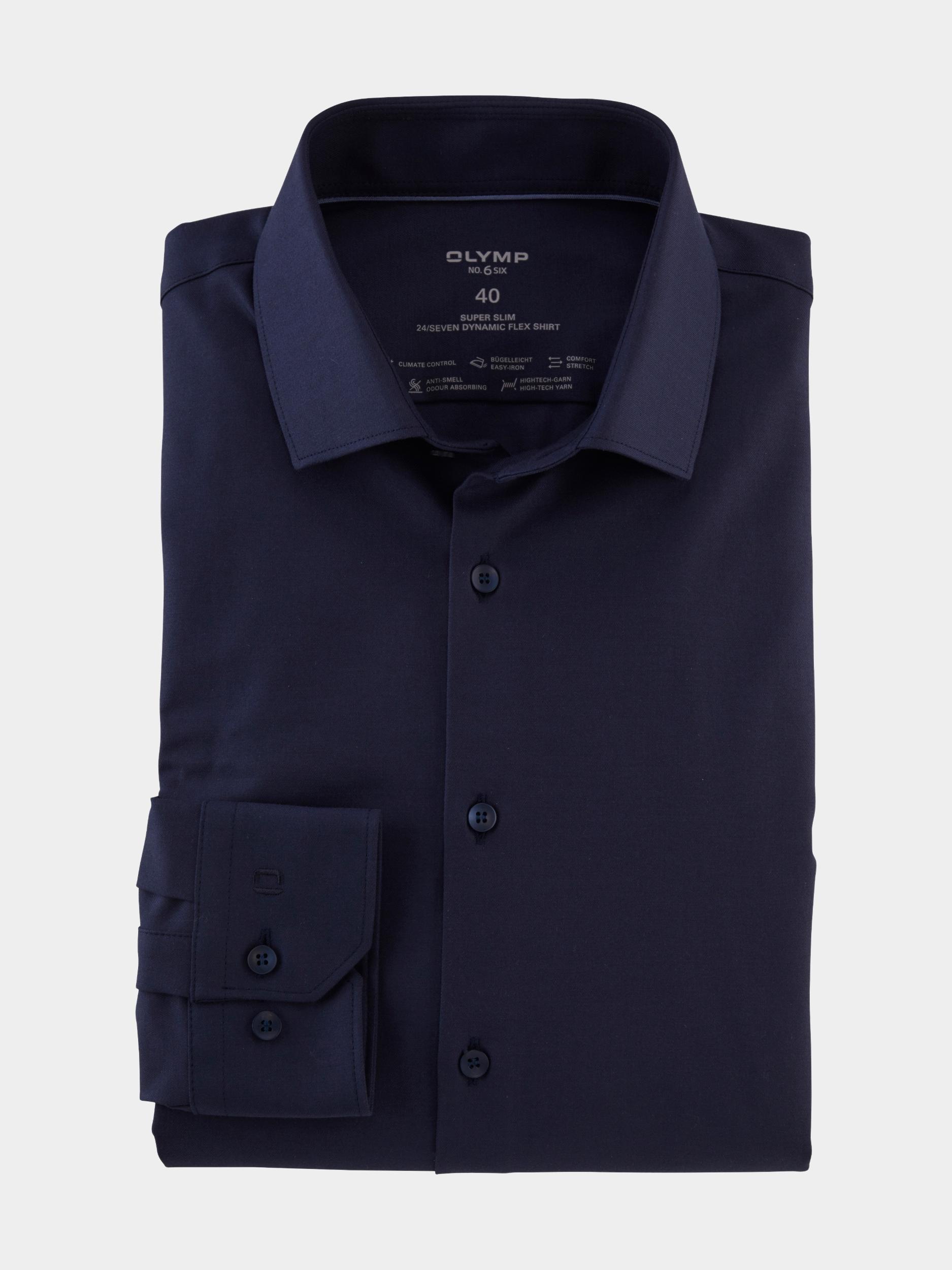 Olymp Business hemd lange mouw Blauw 2526/24 Hemden 252624/18