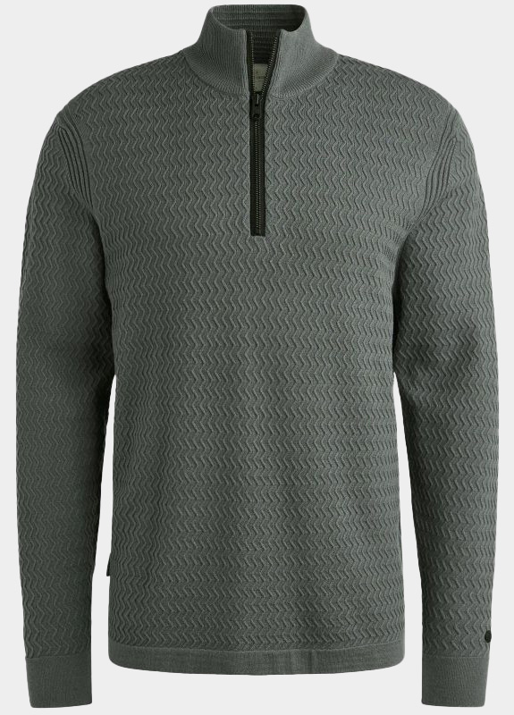 Cast Iron Half Zip Blauw Half zip collar ecovero CKW2509330/9096