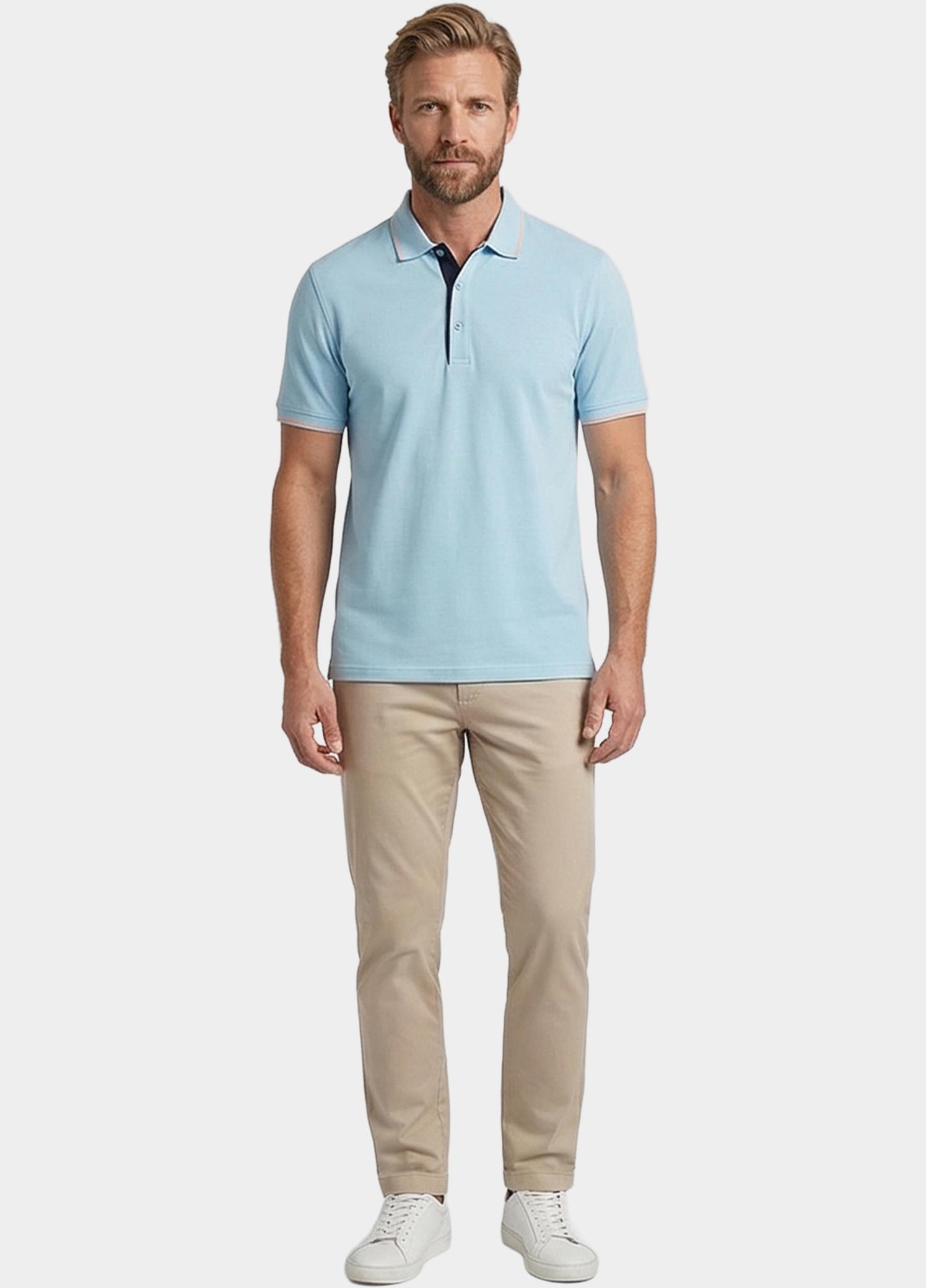 Giordano Polo heren Blauw Torino Short Sleeve Polo Two- 616552/65