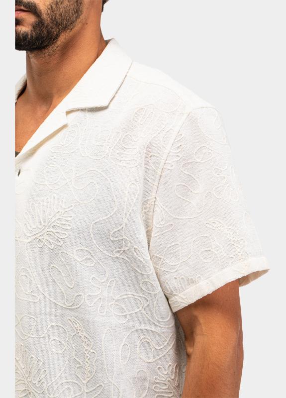 Butcher of Blue Casual hemd korte mouw Wit Alex Resort M2614050/112