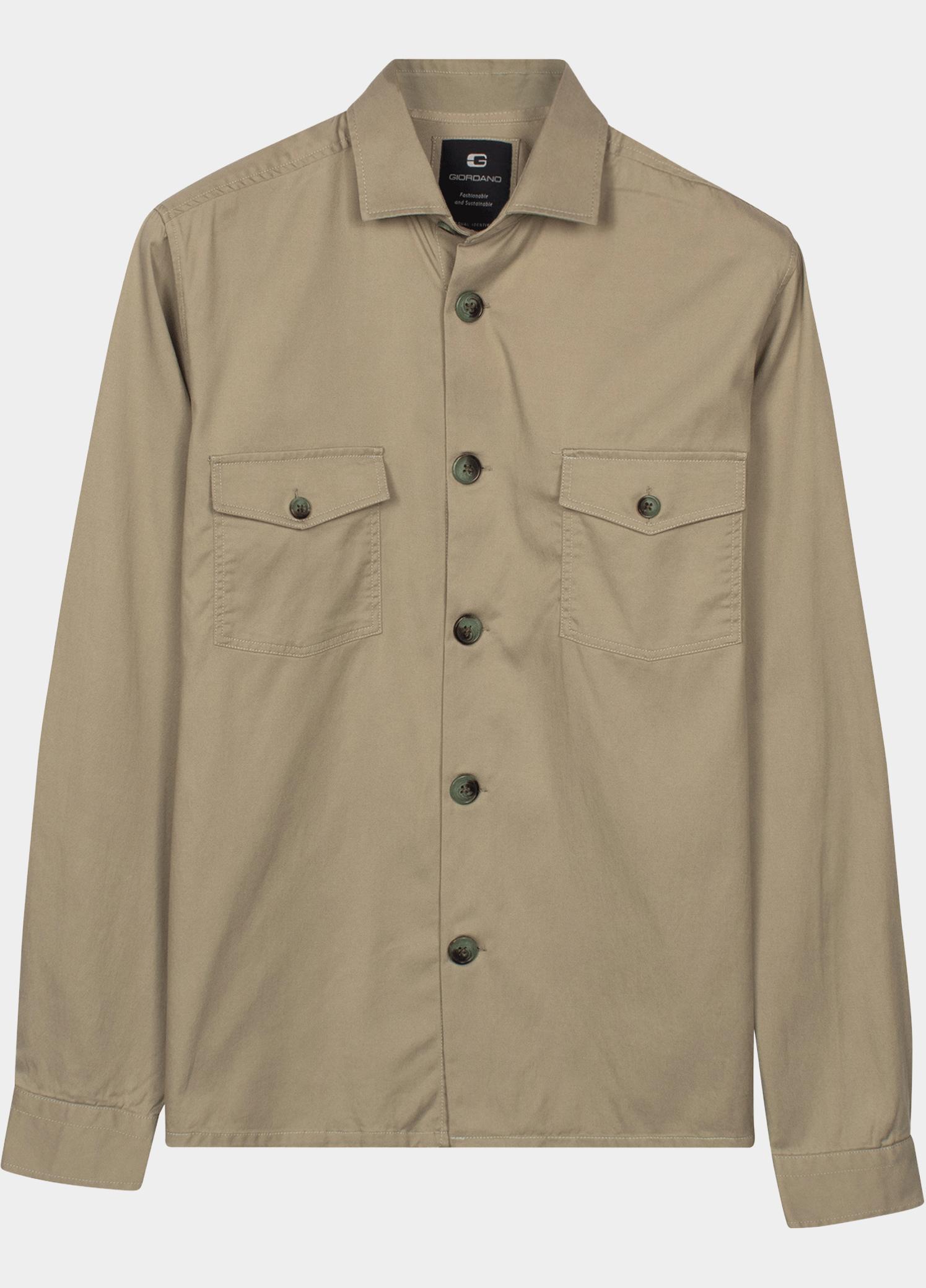 Giordano Overshirt Groen Salerno overshirt Soft Washed 617500/70