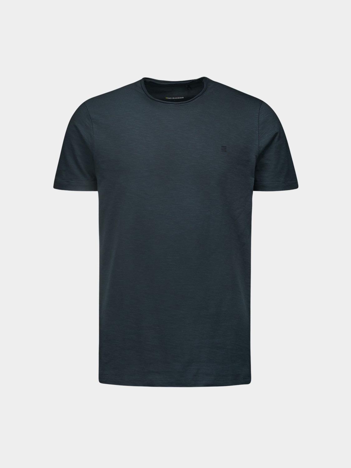 No Excess T-shirt korte mouw Blauw T-Shirt Crewneck Slub N3602/078