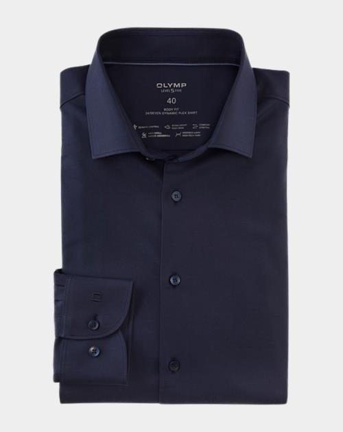 Olymp Business hemd lange mouw Blauw 0734/64 Hemden 073464/18