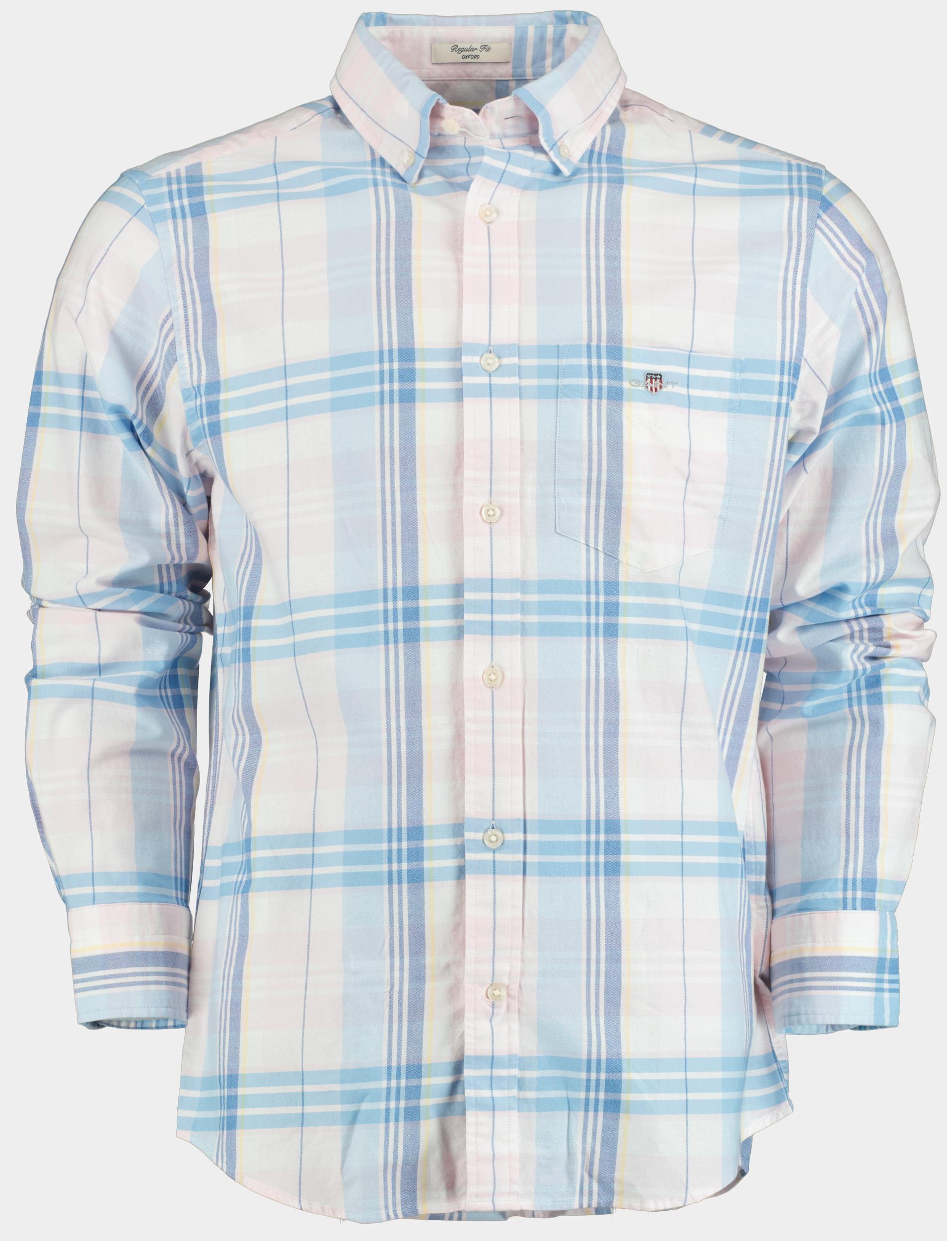 Gant Casual hemd lange mouw Roze REG CLASSIC OXFORD CHECK SHIR 3250084/662