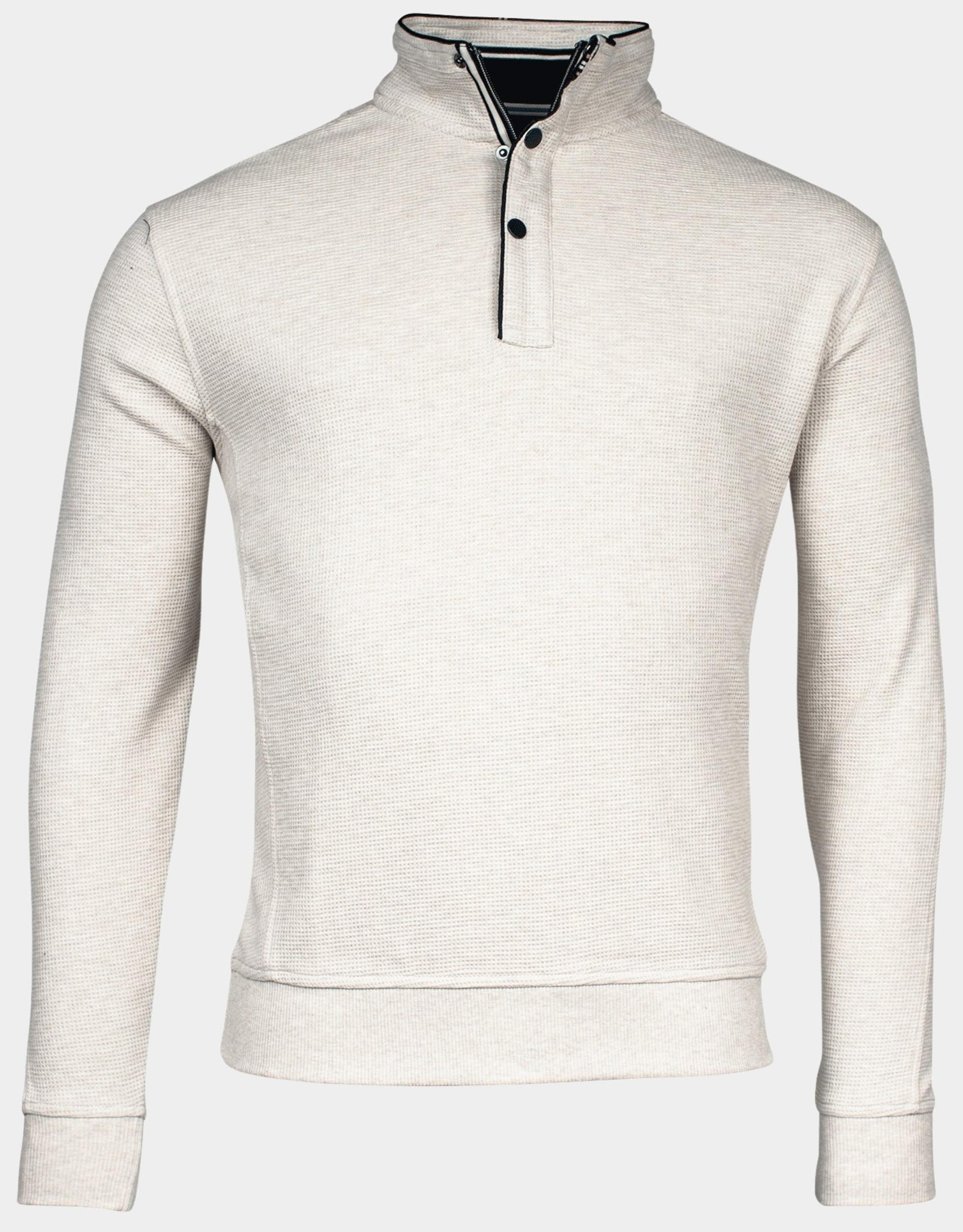 Baileys Sweater Beige Sweat Cardigan 1/2 zip all ove 413141/115